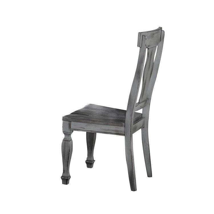 \SIDE CHAIR, ANTIQUE GREY &amp; COFFEE 5520S