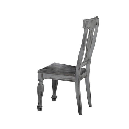 \SIDE CHAIR, ANTIQUE GREY &amp; COFFEE 5520S