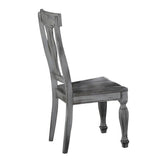 \SIDE CHAIR, ANTIQUE GREY & COFFEE 5520S