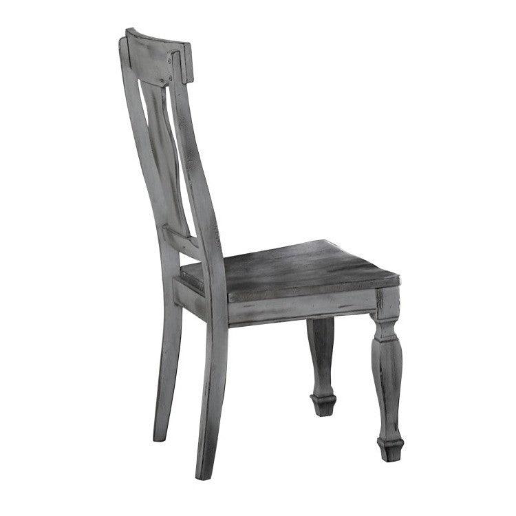 \SIDE CHAIR, ANTIQUE GREY &amp; COFFEE 5520S