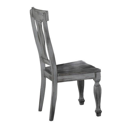 \SIDE CHAIR, ANTIQUE GREY &amp; COFFEE 5520S