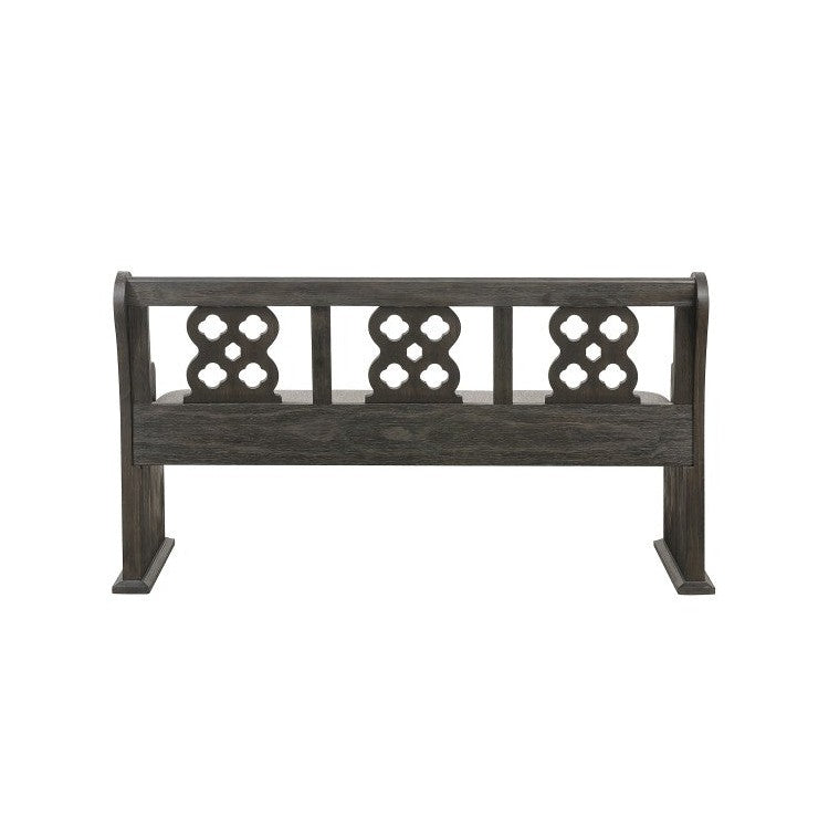 BENCH WITH ARMS,FABRIC SEAT 5559N-14A