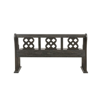 BENCH WITH ARMS,FABRIC SEAT 5559N-14A