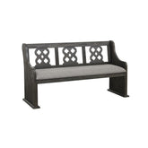 BENCH WITH ARMS,FABRIC SEAT 5559N-14A