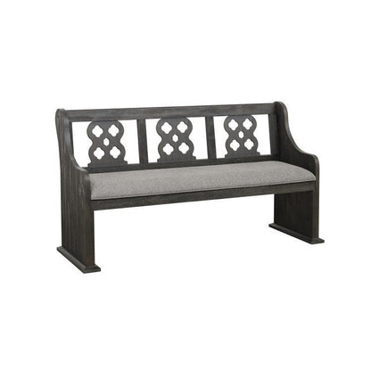 BENCH WITH ARMS,FABRIC SEAT 5559N-14A