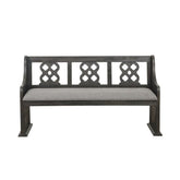 BENCH WITH ARMS,FABRIC SEAT 5559N-14A