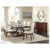 (2) DINING TBL, TRESTLE BASE, CHRY VNER 5562-96*