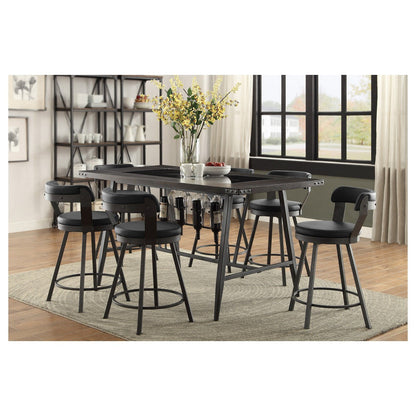 CNTR HGHT CHR, BLK PU 5566-24BK