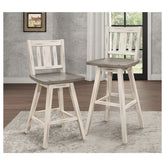 SWIVEL CNTR HGHT CHR, SOLID WOOD,WHITE 5602-24WTS2