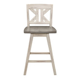 SWIVEL CNTR HGHT CHR, SOLID WOOD,WHITE 5602-24WTS1
