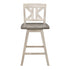 SWIVEL CNTR HGHT CHR, SOLID WOOD,WHITE 5602-24WTS1