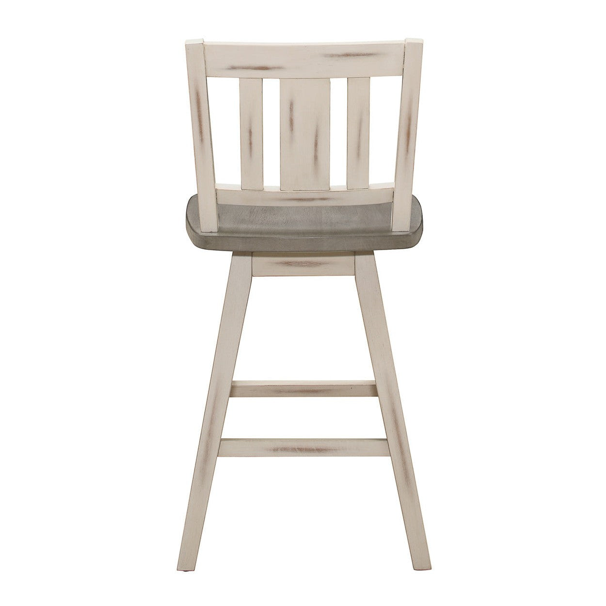 SWIVEL CNTR HGHT CHR, SOLID WOOD,WHITE 5602-24WTS2