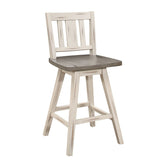 SWIVEL CNTR HGHT CHR, SOLID WOOD,WHITE 5602-24WTS2