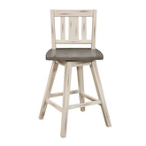 SWIVEL CNTR HGHT CHR, SOLID WOOD,WHITE 5602-24WTS2