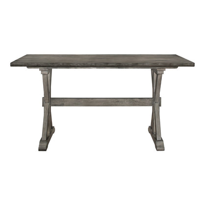 CNTR HGHT TBL, SOLID RUBBERWOOD, ANT.GRAY SAND THRU 5602-36