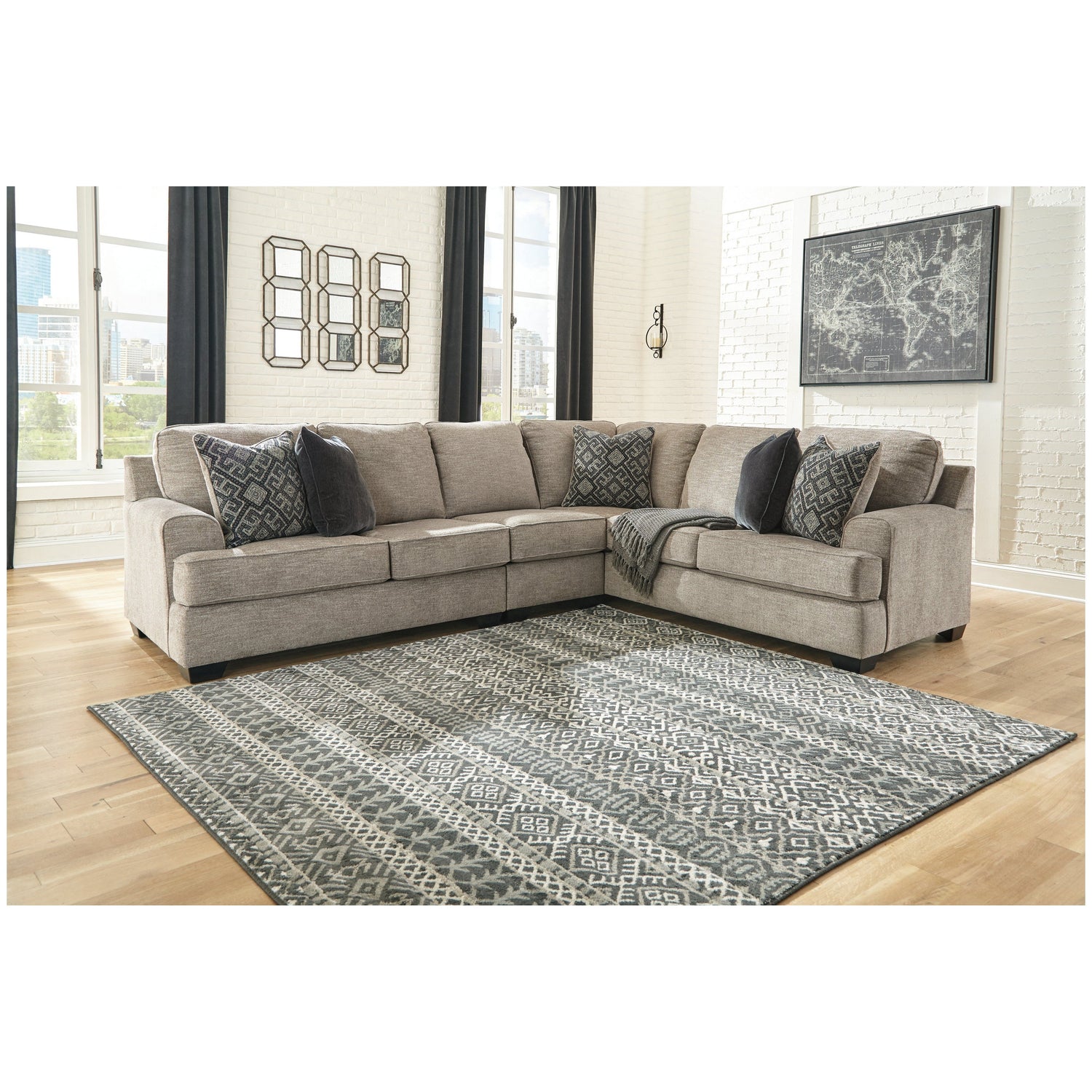 Bovarian 3-Piece Sectional Ash-56103S2