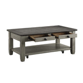 CKTL TBL W/CASTERS, 2 DRAWERS 5627GY-30