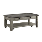 CKTL TBL W/CASTERS, 2 DRAWERS 5627GY-30
