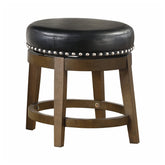 RND SWIVEL STOOL, BLK PU, 3A 5681BLK-18