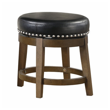 RND SWIVEL STOOL, BLK PU, 3A 5681BLK-18