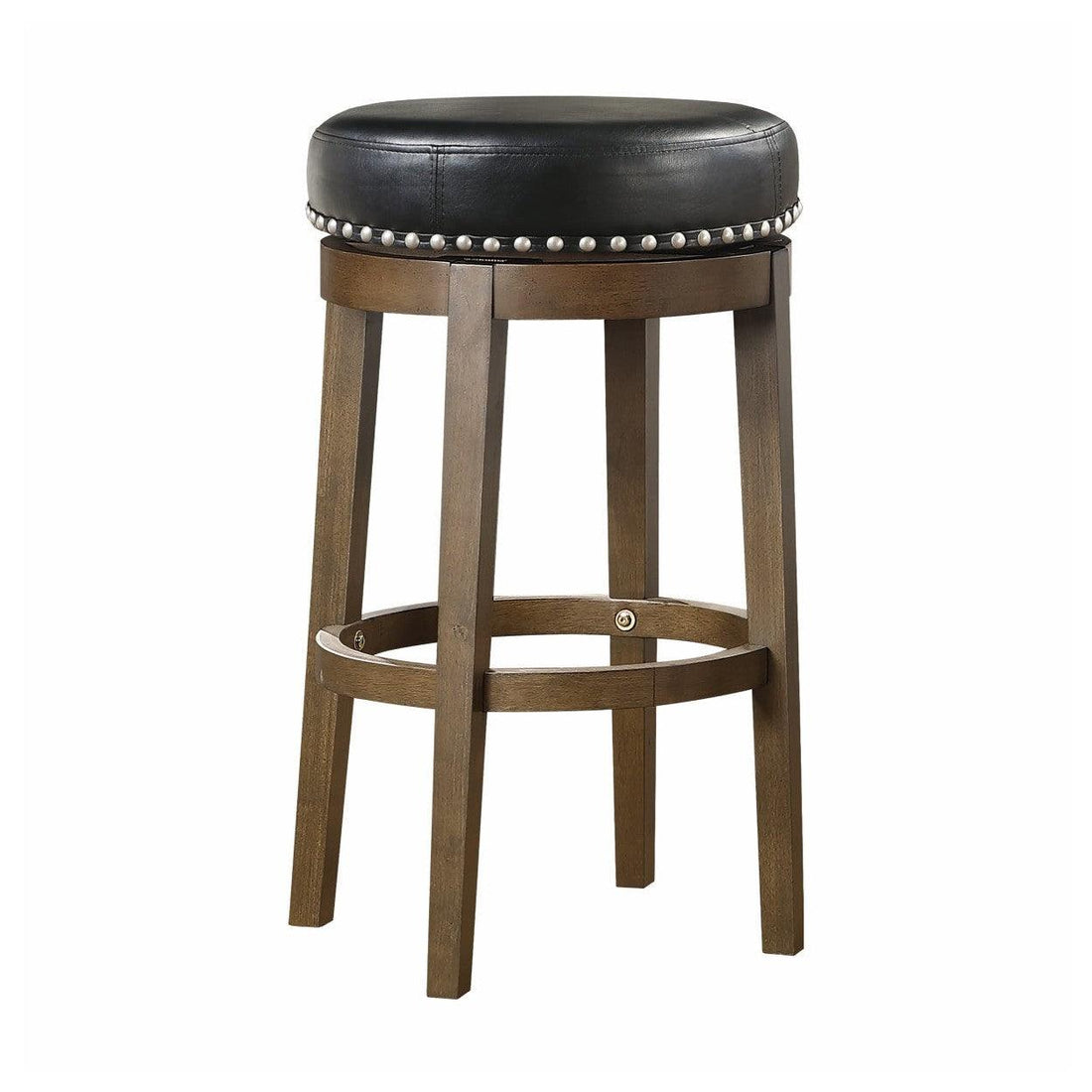 RND SWIVEL PUB HGHT STOOL, BLK PU, 3A 5681BLK-29