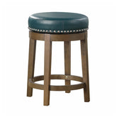 RND SWIVEL CNTR HGHT STOOL, GREEN PU, 3A 5681GEN-24