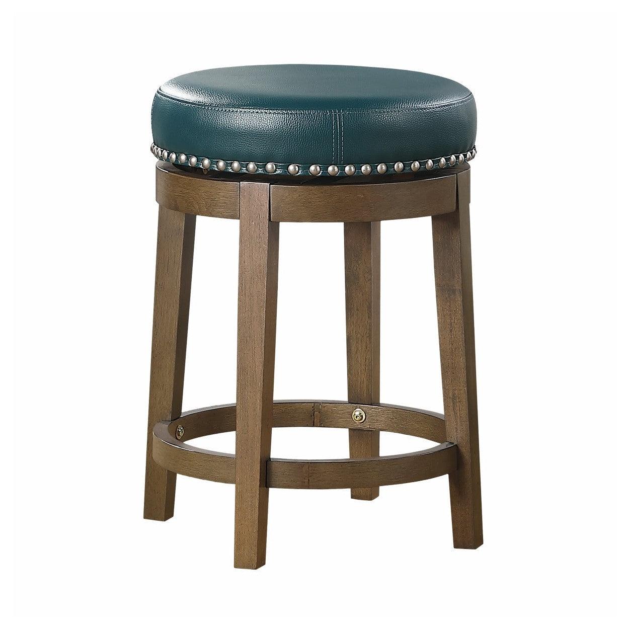 RND SWIVEL CNTR HGHT STOOL, GREEN PU, 3A 5681GEN-24