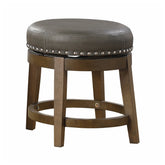 RND SWIVEL STOOL, GRY PU, 3A 5681GRY-18