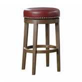 RND SWIVEL PUB HGHT STOOL, RED PU, 3A 5681RED-29