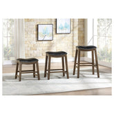 Pub Height Stool, Black PU, 3A 5682BLK-29