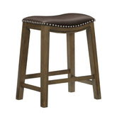 Counter Height Stool, Brown PU, 3A 5682BRW-24