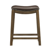 Counter Height Stool, Brown PU, 3A 5682BRW-24