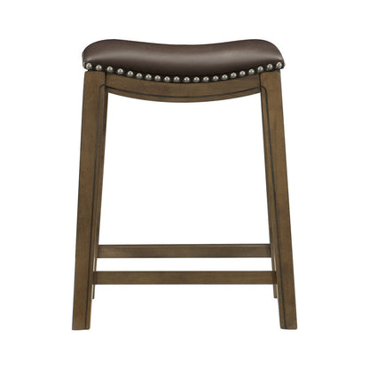 Counter Height Stool, Brown PU, 3A 5682BRW-24