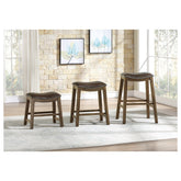 Counter Height Stool, Brown PU, 3A 5682BRW-24