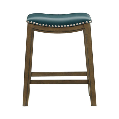 Counter Height Stool, Green PU, 3A 5682GEN-24