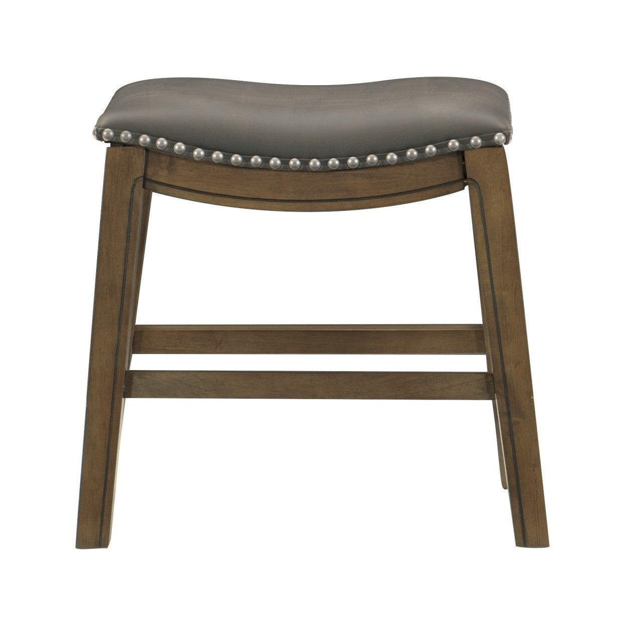 Stool, Gray PU, Rubberwood, 3A 5682GRY-18