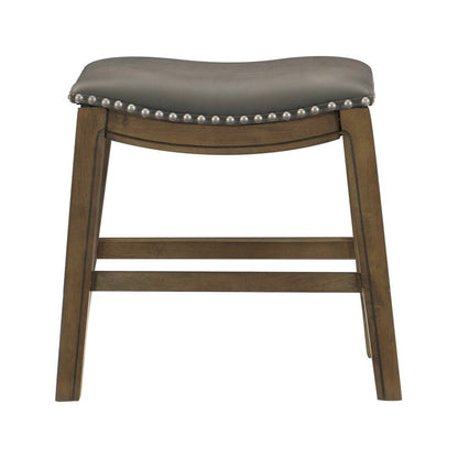 Stool, Gray PU, Rubberwood, 3A 5682GRY-18