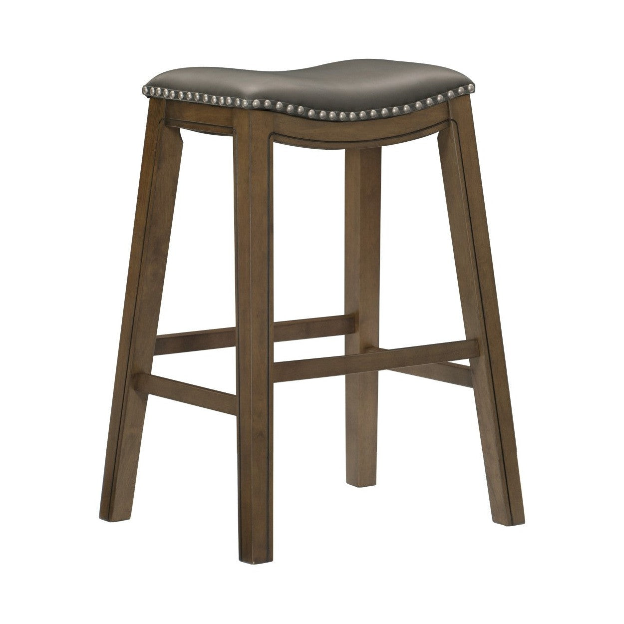 Pub Height Stool, Gray PU, 3A 5682GRY-29