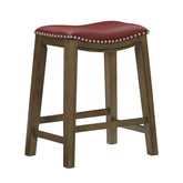 Counter Height Stool, Red PU, 3A 5682RED-24