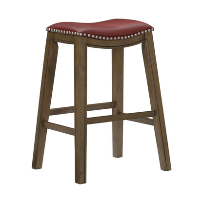 Pub Height Stool, Red PU, 3A 5682RED-29