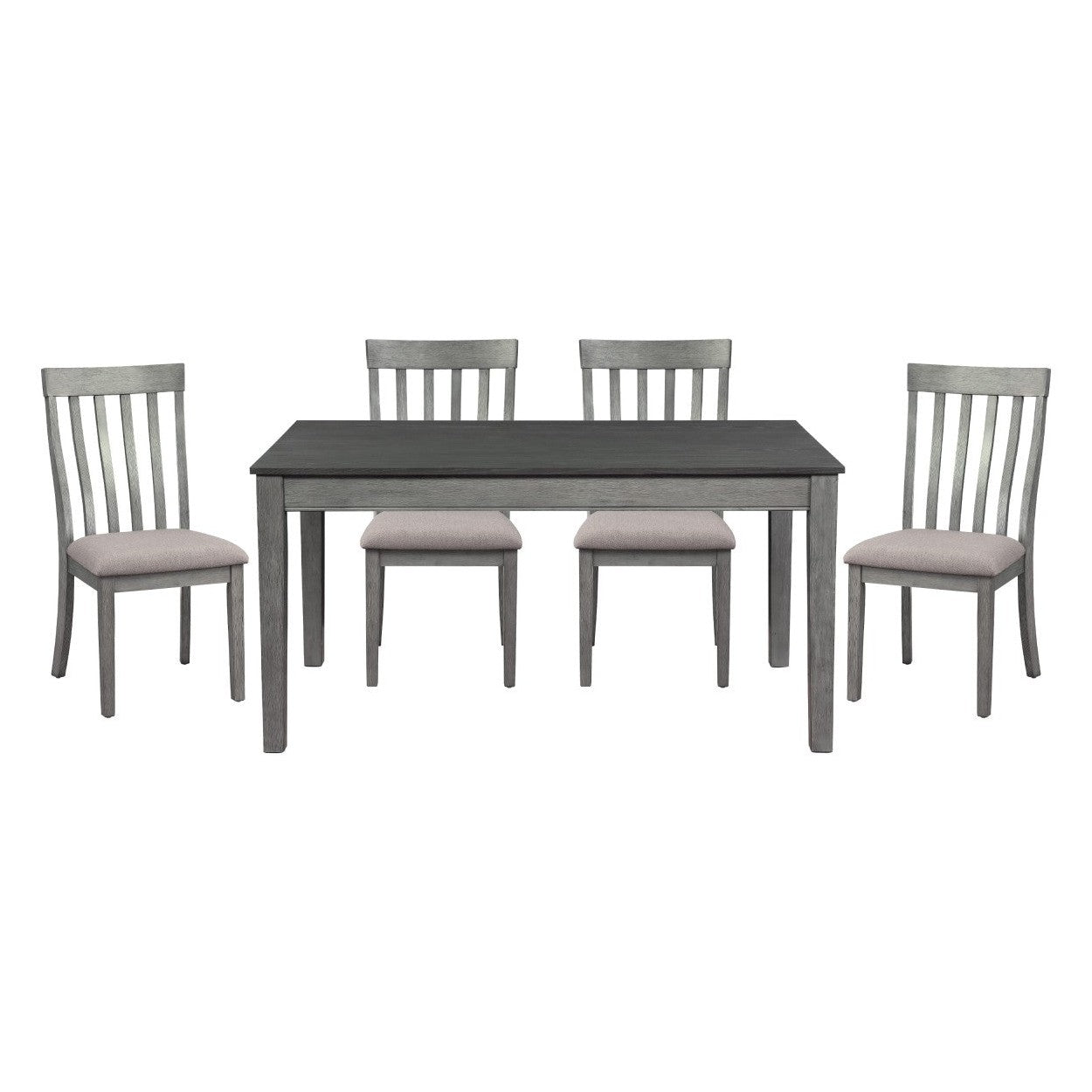 5pc Set:TB,4S, Gray on Gray Finish 5706GY-60*5