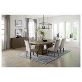(2) DINING TBL, ACACIA VNER 5764-96*