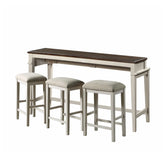 4PC CONSOLE+3 STOOLS SET, ACACIA VNER,3A 5807W