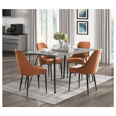 SIDE CHAIR, ORANGE VELVET 5817RNS