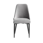 SIDE CHAIR, GRAY VELVET 5817GYS
