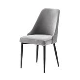 SIDE CHAIR, GRAY VELVET 5817GYS