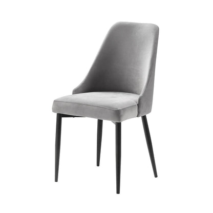 SIDE CHAIR, GRAY VELVET 5817GYS