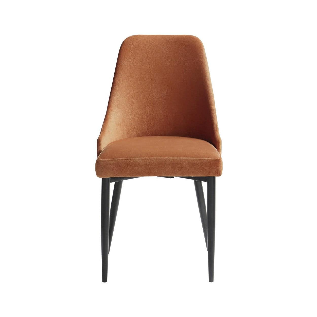 SIDE CHAIR, ORANGE VELVET 5817RNS