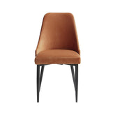 SIDE CHAIR, ORANGE VELVET 5817RNS
