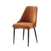 SIDE CHAIR, ORANGE VELVET 5817RNS